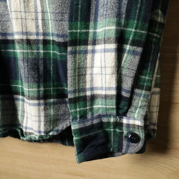 J Crew Slim Double Brushed Flannel Plaid Long Sleeve Button Down Men Medium - Picture 6 of 6